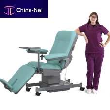 Electric dialysis chair SKE-1343 sectionson castersheight-adjustable