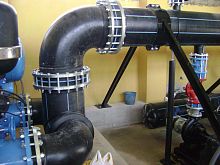 Multi-channel manifold PE-100hydraulicfor potable water
