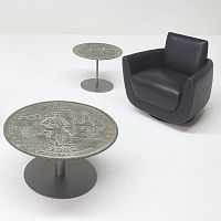 Contemporary coffee table STATEHOODaluminumsteelmetal base