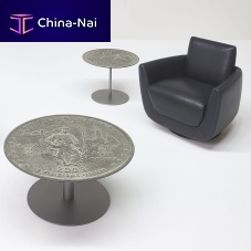 Contemporary coffee table STATEHOODaluminumsteelmetal base