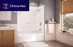 Rectangular bathtub-shower combination ESSENCE TS-6032built-inacrylic