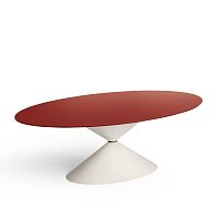 Contemporary dining table Clessidrawood veneerceramicpainted metal base