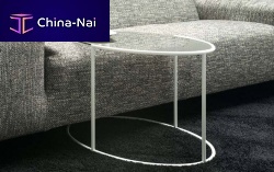 Contemporary side table EGGSglassovalhome