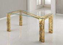 Contemporary table OROOXY ZETAglassrectangularoutdoor