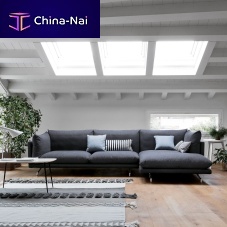 Modular sofa SWINGcontemporaryfabricleather