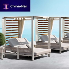 Canopy garden bed BORROMEOdoublecontemporaryreclining