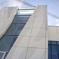Aluminium ventilated facade sheet