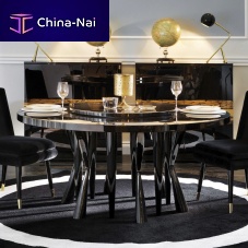 Contemporary table ROBINMacassar ebonyglossy lacquered woodmatte lacquered wood