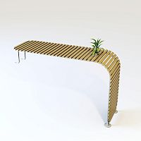 Contemporary high bar table LMEE08woodenaluminumgalvanised steel