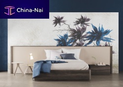 Double bed TAUcontemporarywith headboardwith integrated bedside table