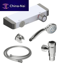 Wall-mounted shower set MASTERMIX : 75708contemporarywith hand showerthermostatic