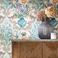 Interior wall-covering SUNDARA printednon-wovenwallpaper look
