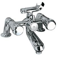 Double-handle shower mixer tap CONTINENTAL: CON-CHR-271KNfor bathtubdeck mountedchromed metal