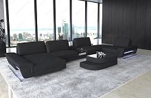 Contemporary sofa Bari Ufabricgraybrown