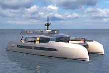 Catamaran motor yacht M66PcruisingflybridgeIPS