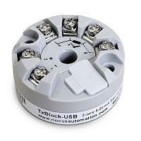 Probe head-mounted temperature transmitter TxBlock-USBPt100Pt1000thermocouple