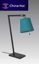 Bedside table lamp PAPYRUSbrushed brassfabriccontemporary