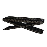Contemporary upholstered bench X STOOLfabricwhiteblack