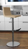 Contemporary bar stool ROBYleatheradjustableswivel