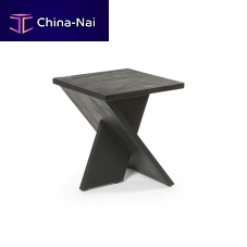 Contemporary side table Xwoodenwooden basesquare