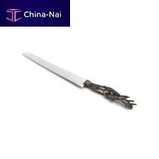 Bread knife with metal handle TWIG with stainless steel blade