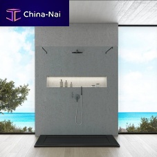 Rectangular shower tray squareraisednatural stone