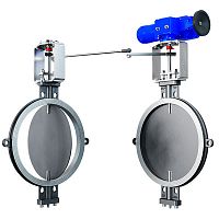 Butterfly valve HRD/Spneumatically-operatedfor controlregulating