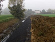 Erosion control biodegradable mat TRINTERfor river banksfor railroadsfor landfills