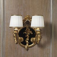 Classic wall light Pin-upindoorlacquered woodgold foil