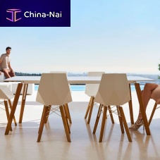 Contemporary table FAZHPLceramicwooden base