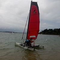 Recreational sport catamaran Twincat 13instructionalchildren'sdouble-trapeze