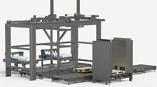 Plastic crates palletizer automaticCartesianfor the food industry