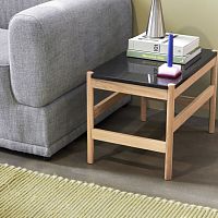 Scandinavian design side table RawoakMDFmarble