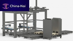 Plastic crates palletizer automaticCartesianfor the food industry
