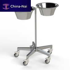 Double bin surgical basin stand PC2AXtrolley-mountedstainless steel