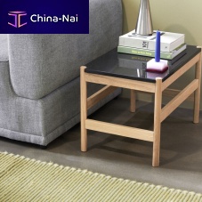 Scandinavian design side table RawoakMDFmarble