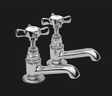 Double-handle washbasin mixer tap HS1322Ccountertopnickelchromed metal