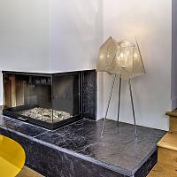 Floor-standing lamp CRISTAL N�34Bpolished stainless steelcontemporaryinterior
