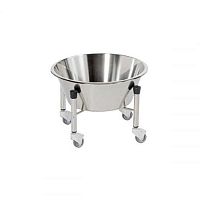 Trolley-mounted surgical basin stand 60.801057stainless steel