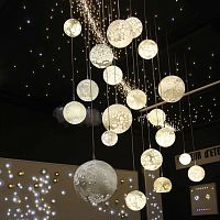 Contemporary chandelier LUNESblown glasscommercialwith globes