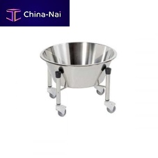 Trolley-mounted surgical basin stand 60.801057stainless steel