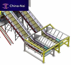 Feed hopper for wasteinclined