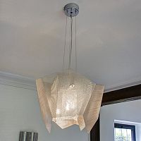 Pendant lamp CRYSTAL N�35Apolished stainless steelcontemporarycorded