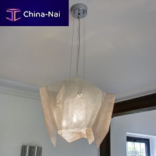 Pendant lamp CRYSTAL N�35Apolished stainless steelcontemporarycorded