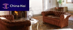 Semicircular sofa ROYALChesterfieldleatherred