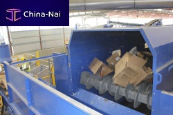 Cardboard box sorting system for textilesfor metalfood