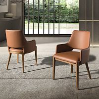 Contemporary dining chair 4157indoorsynthetic leatherin synthetic fabric
