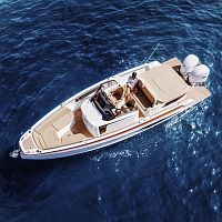 Outboard day cruiser STERK 31 RCtwin-engineopenhard-top