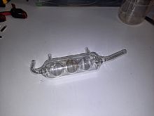 Glass condenser cooled