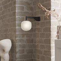 Contemporary wall light RIME indooraluminumsandblasted glass